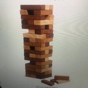 Refinery & Co. Wood Block Stacking Game Set 54 Piece